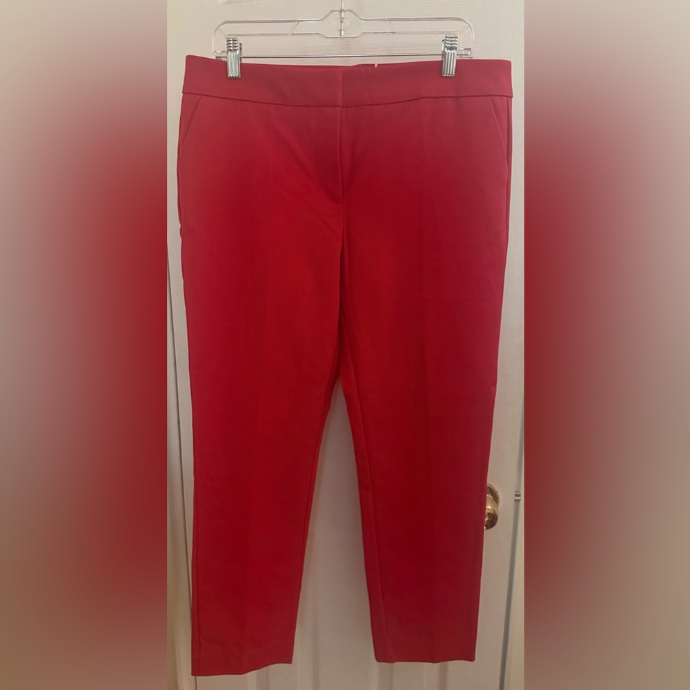 Mango Red Straight Leg Pants